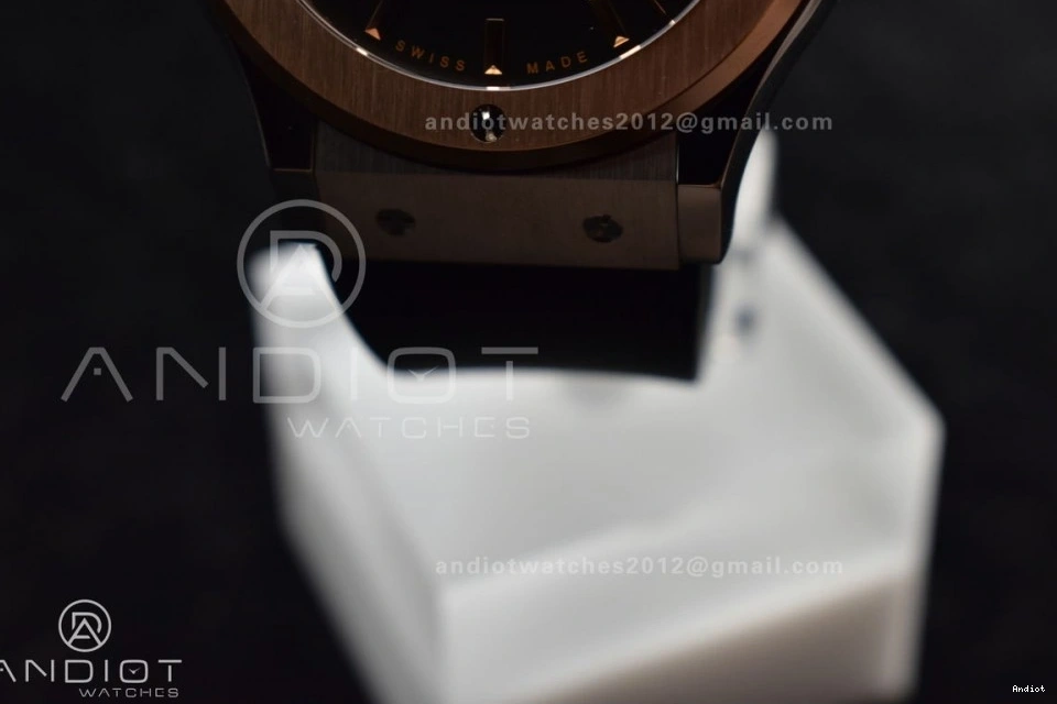 Best Dial Gummy Fusion Black 1:1 45mm RG Classic on Black HBF Strap A2892 Edition 0320